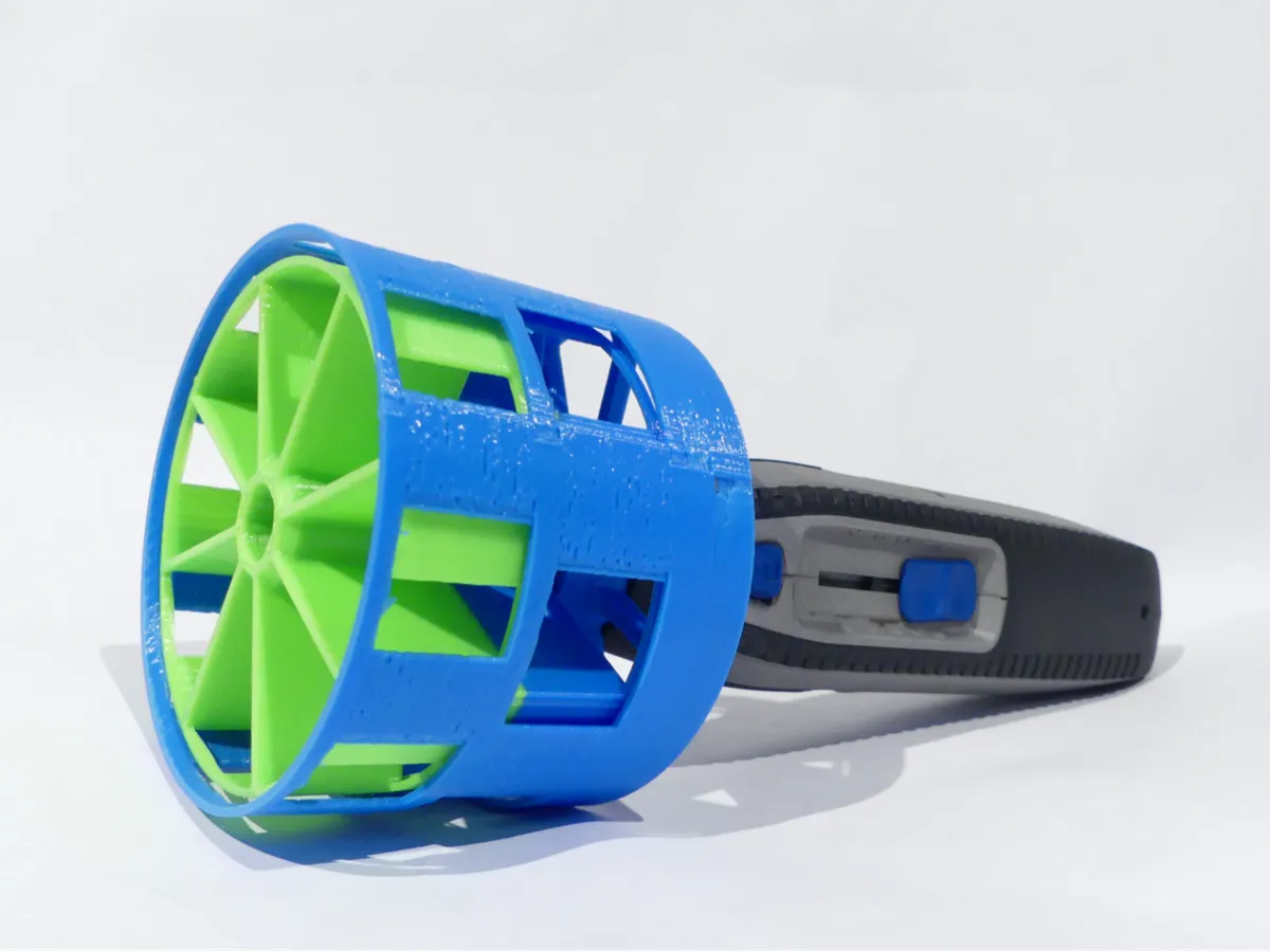 100dB Dremel/Rotary Tool Air Raid Siren (6-8 Port) by Impeller Warehouse MakerWorld: Download Free 3D Models - 3D model önizlemesi