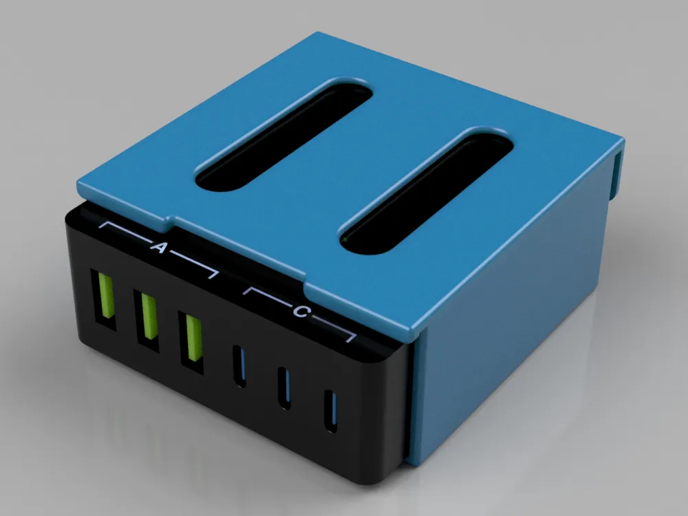 100W USB Hub Under-Desk Mount by SomethingWickedDesigns MakerWorld ...