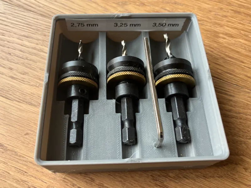 Depth Stop Drill Bit Set Organizer – Gridfinity