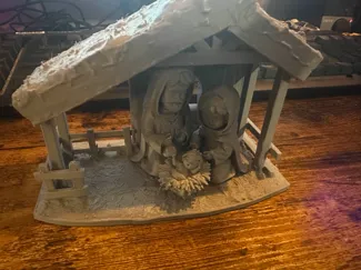 Rustic Nativity Scene - 3D Christmas Display