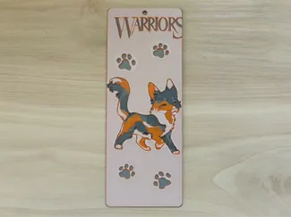 猫武士浮雕书签16*6cm - 斑叶