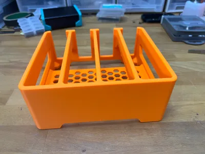 Open Source Universal Vertical Stand for Multiple Fiber Modems