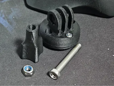 Sports camera, bike computer quick-mount adapter 3-in-1 + headset modification part