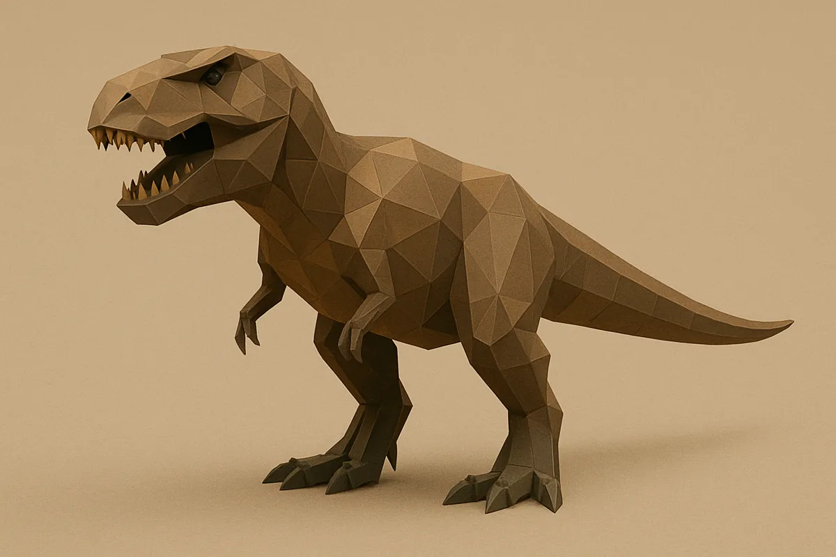 T-Rex low poly em pé - Modelo gratuito para impressão 3D - MakerWorld