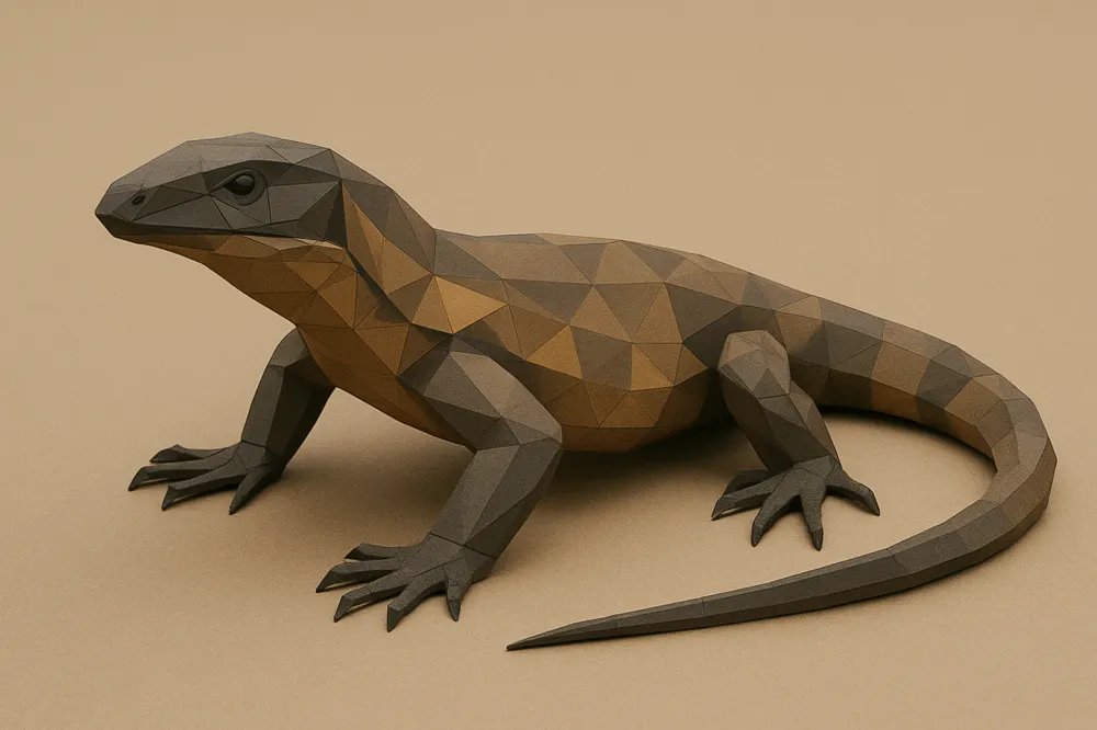 Low poly monitor lizard - Free 3D Print Model - MakerWorld