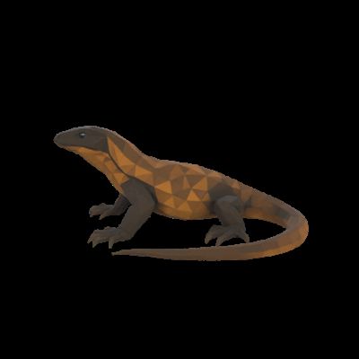 Low poly monitor lizard - Free 3D Print Model - MakerWorld