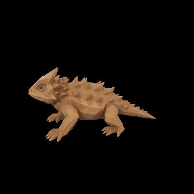 Low poly horned lizard - Free 3D Print Model - MakerWorld