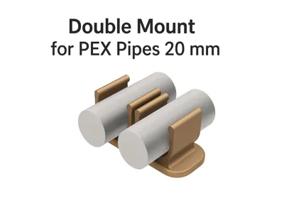 Double Mount for PEX Pipes 20 mm
