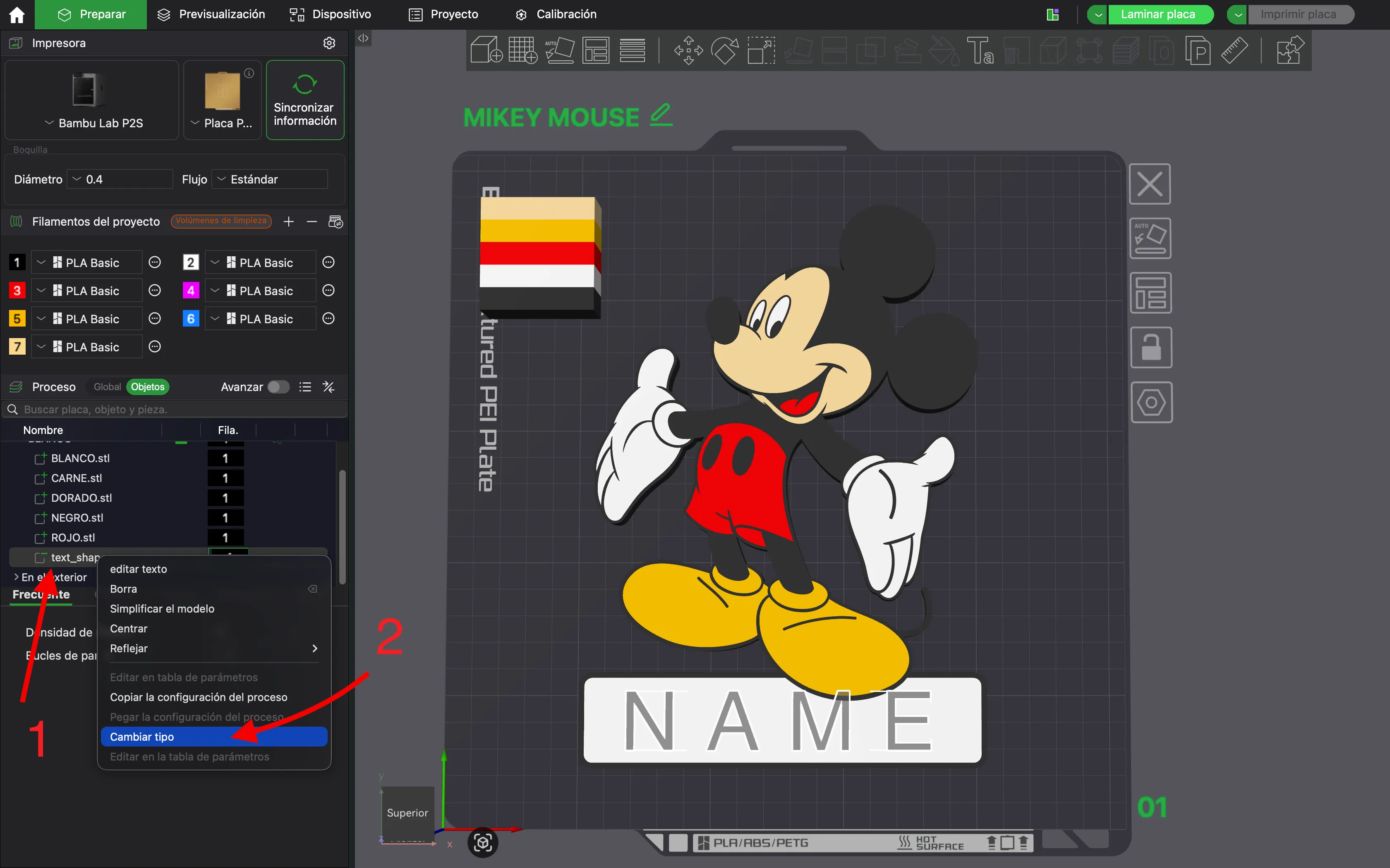Mickey Design Feature Mickey Mouse decorative, customizable by Raulin MakerWorld: Download ...