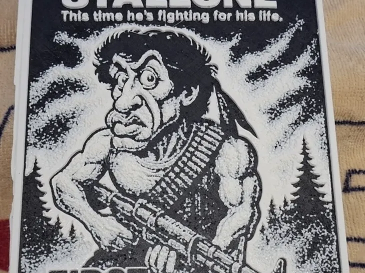 Hueforge Caricature Film Poster