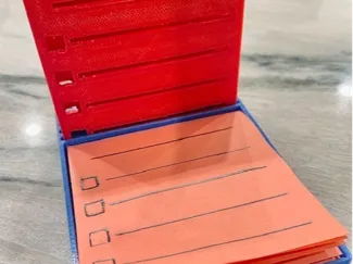 Sticky Note Holder with Stencil