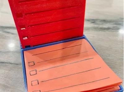 Sticky Note Holder with Stencil