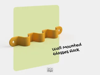 Wall-Mounted Glasses Rack - 3D Print Model