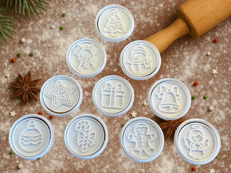 Christmas Cookie Stamp Set – Kids Edition (10 pcs)