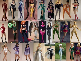 Justice League Unlimited style fanart Figures