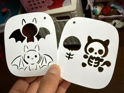 Autumn outing face paint stencil Can also be drawn on arms