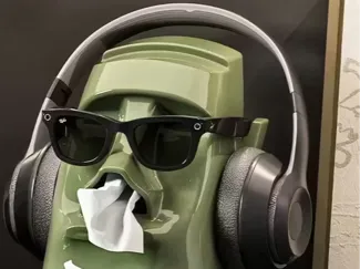 Moai Organizer Glasses, Earbuds, and Tissue Holder