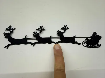 Santa Claus on a sleigh with reindeer
