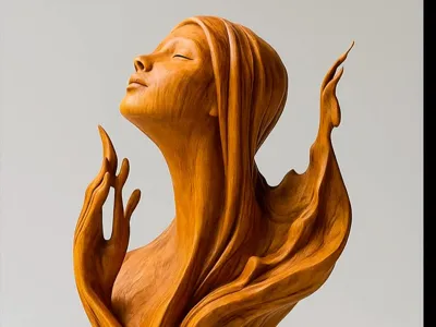 Abstract woman sculpture