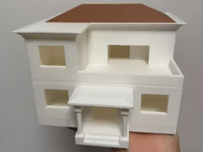 Two-story villa floor plan interior design display model
