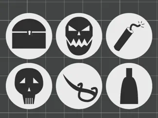 Pirate Tokens for board games
