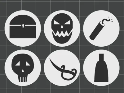 Pirate Tokens for board games