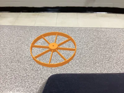 Technic wheel with axle hole full plastic