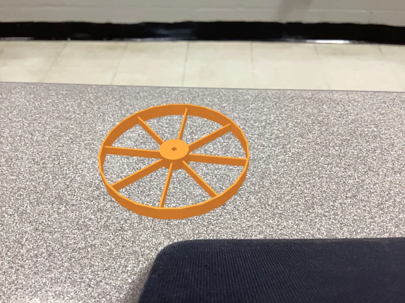 Technic wheel with axle hole full plastic