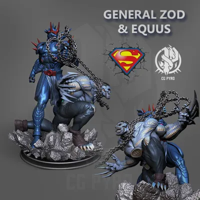 General Zod and Eqqus Superman villains free busts