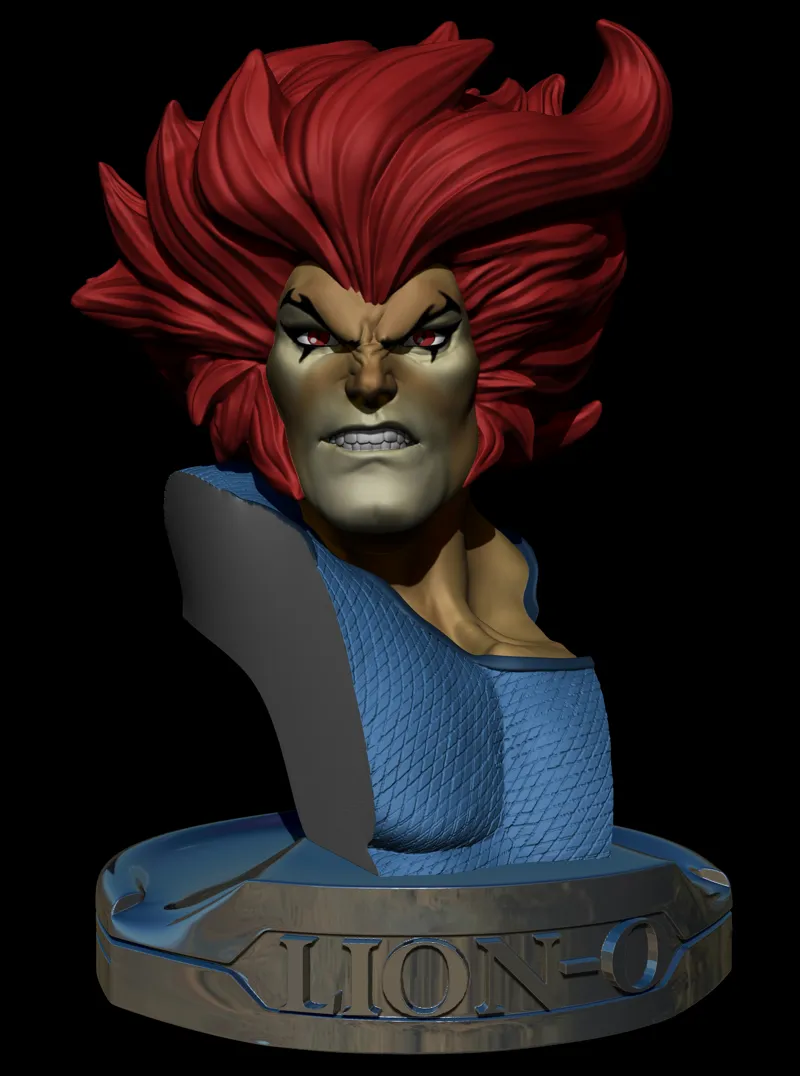 Lion O Thundercats bust fanart 3d printing CG Pyro