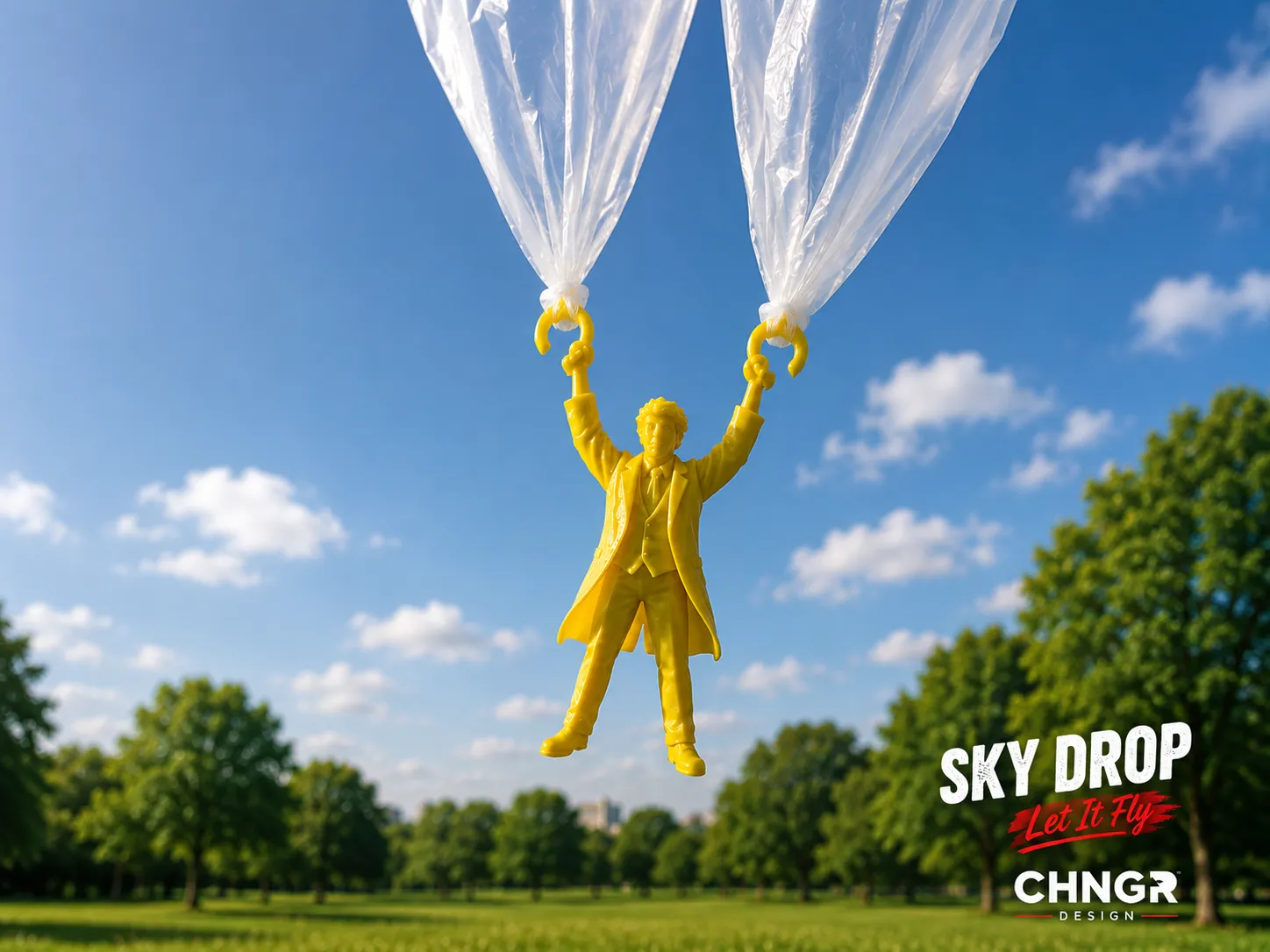 Parachute Stickman 3-Pack