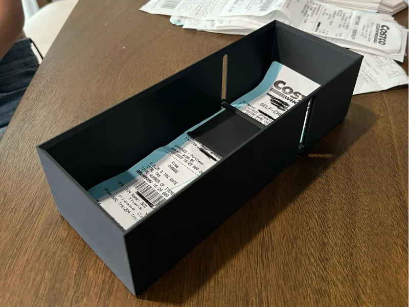 Receipt box for Costco/USA receipts