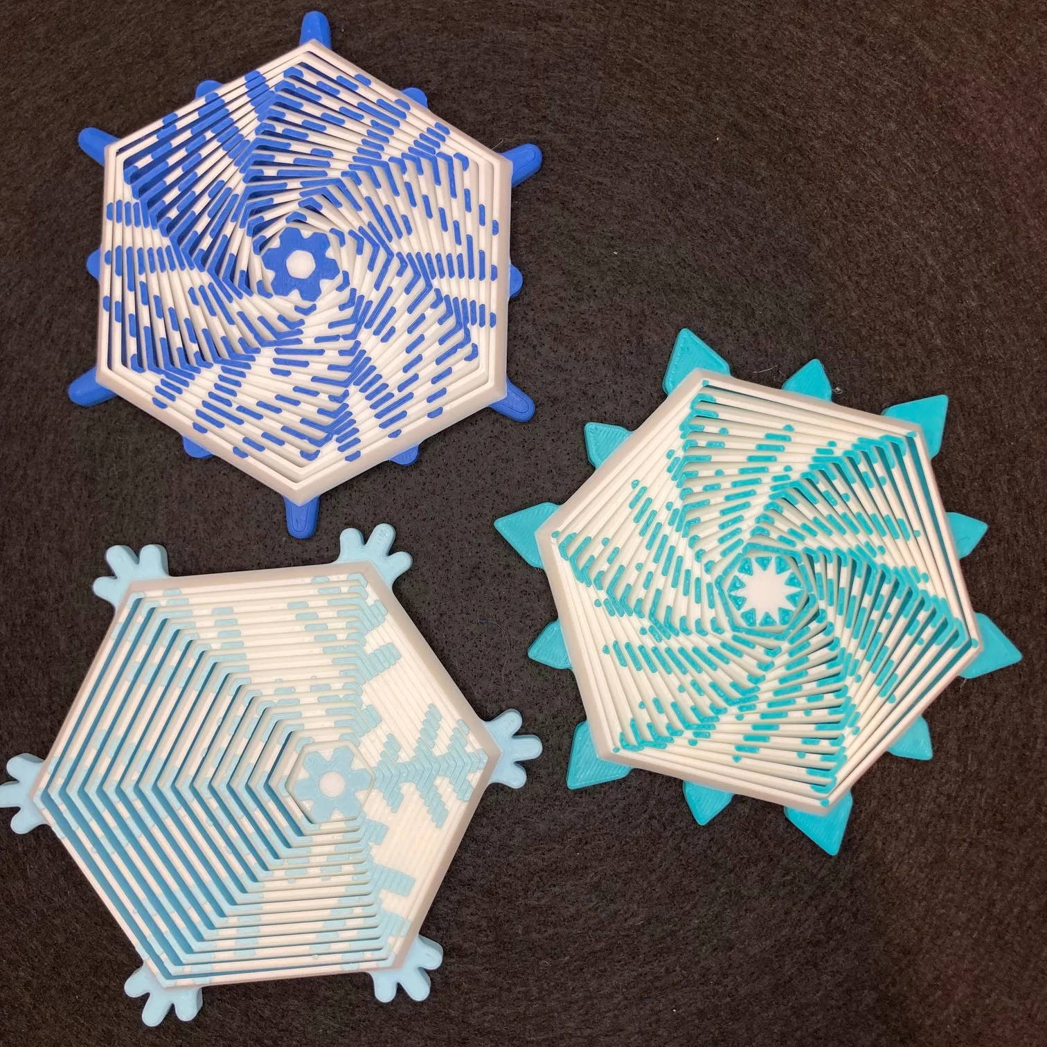 Winter Snowflake Hexagon Fidget
