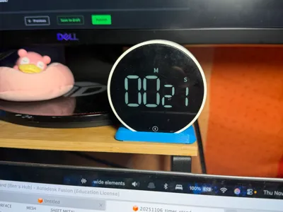 Round Digital Kitchen Timer Stand