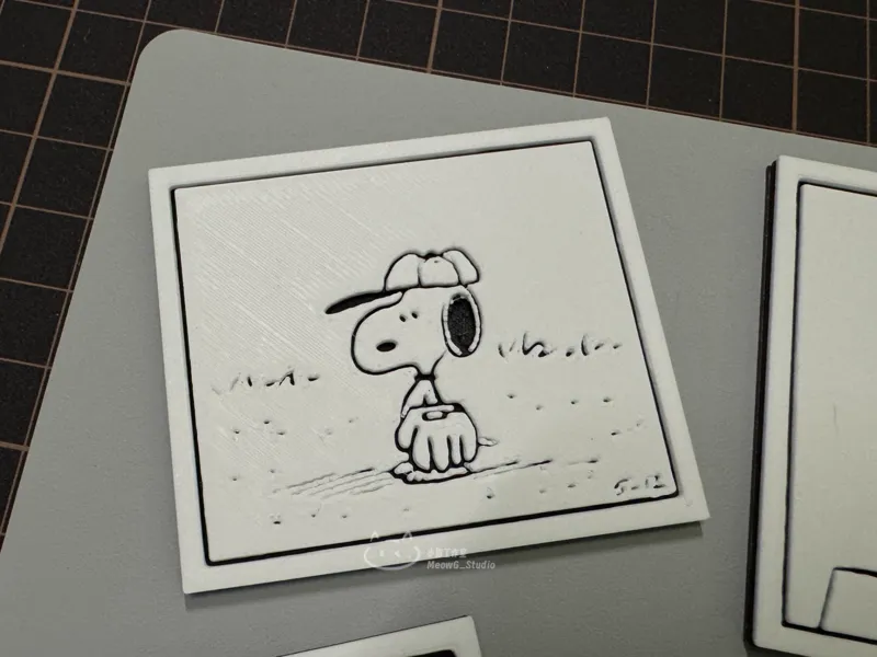 Snoopy史努比漫画浮雕画冰箱贴：棒球史努比