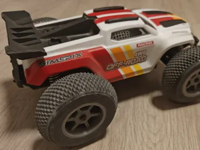 RC MJX 18208 Big Foot modified studded tires 32mm narrow tire + 12mm adapter wheel hub