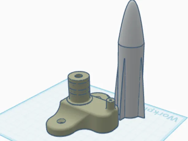 rocket and base