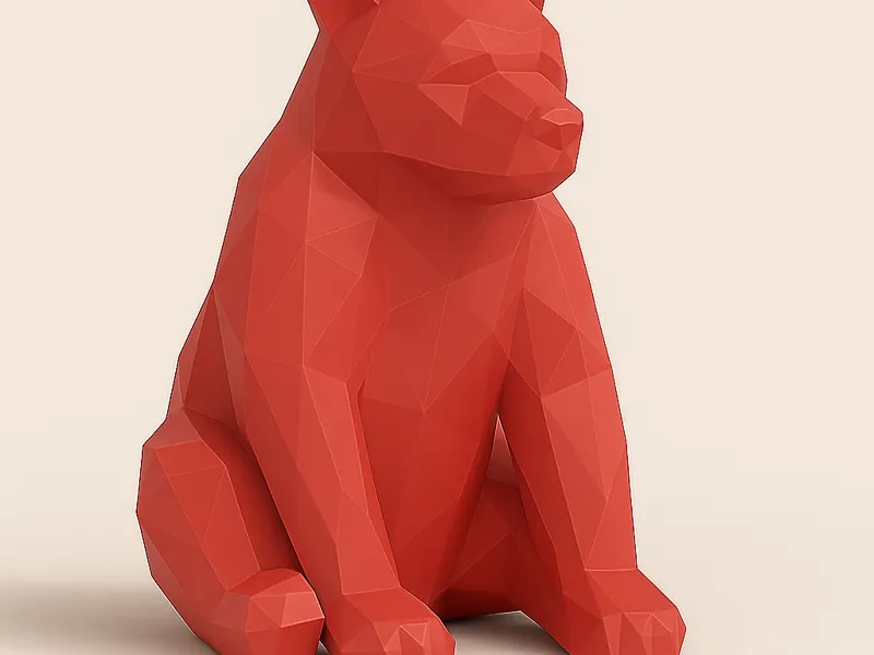 Escultura de Oso lowpoly