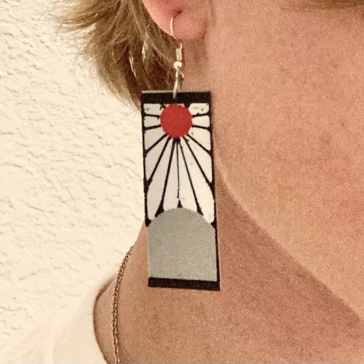 Tanjiro Hanafuda Earring view 2