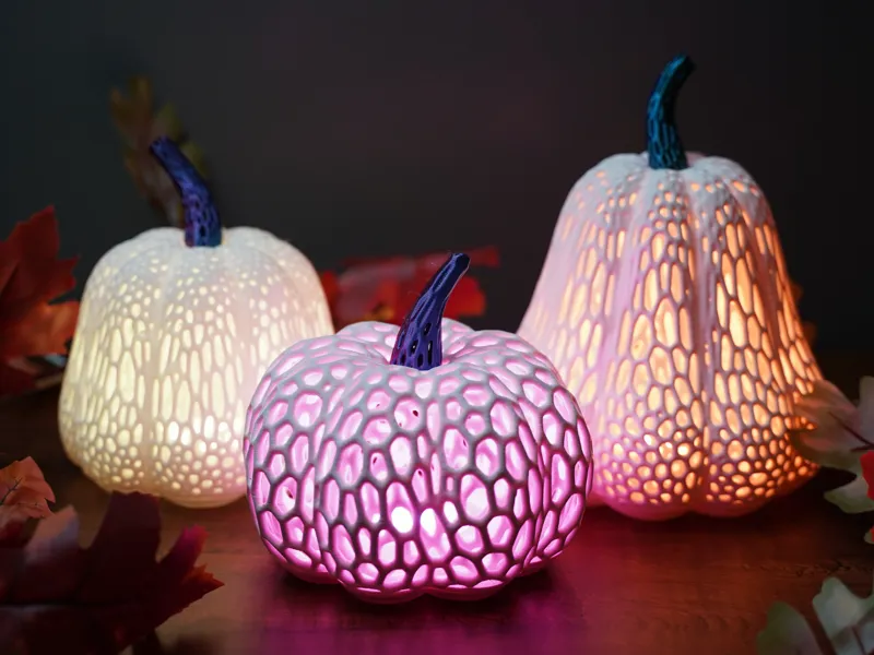 Voronoi Pumpkin Lanterns