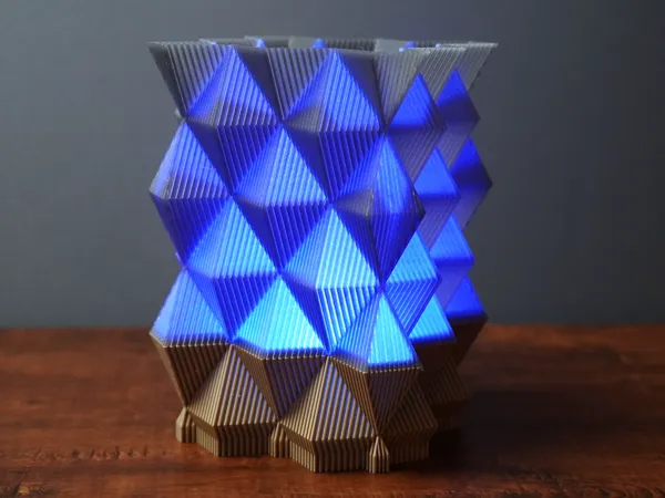 Lampe diamant carrée