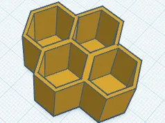 Honey comb pen holder