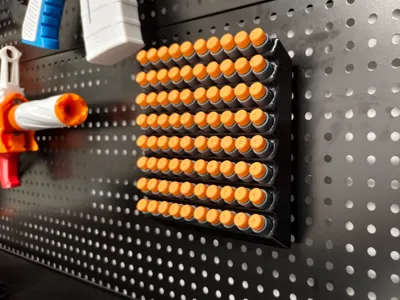 DIY Personal Storage Plan - Blaster Foam Dart Storage (80 darts) - 16mm Round Hole Pegboard DIY Accessory