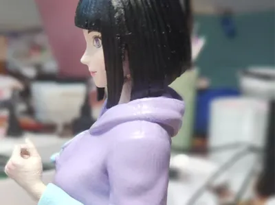 Naruto Hinata Hyuga, Naruto's Cute Girlfriend, 3D Printed Figurine Display Model