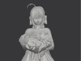 Saber - Fate Stay Night - wedding anime