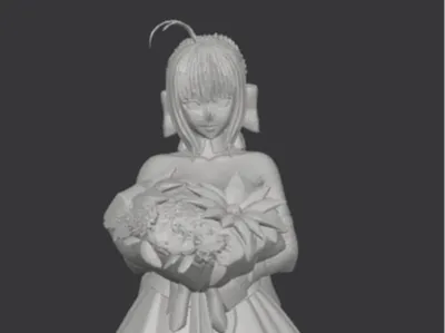 Saber - Fate Stay Night - wedding anime