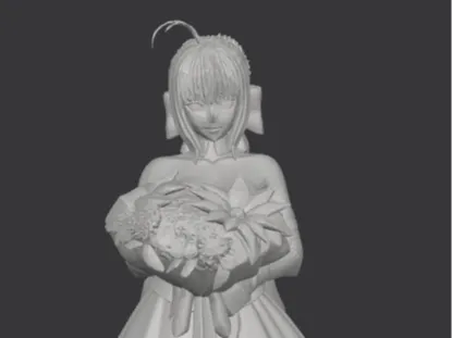 Saber - Fate Stay Night - wedding anime