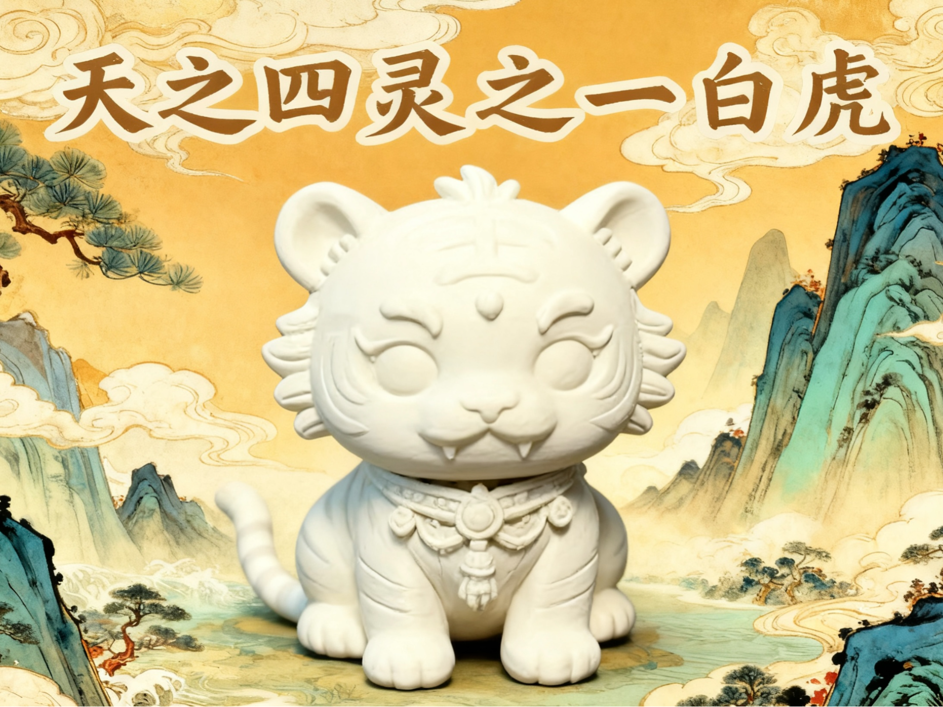 古神兽天之四灵之一白虎 白虎呈祥