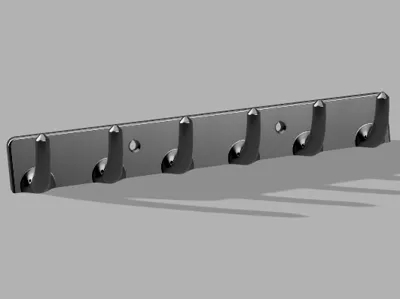 Heavy-Duty 6-Hook Towel Hook (22.8cm) - Wall Mount