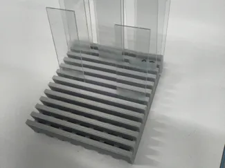 Escorredor para lâminas de microscopia